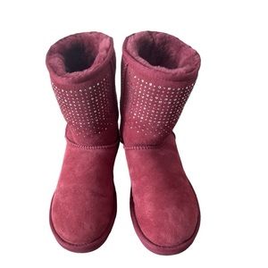 UGG Swarovski Super Sparkly Bling Red Burgundy US 6 / EU 37